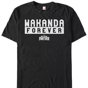 Marvel Men's Black Panther Bold Wakanda Forever Short Sleeve T-Shirt